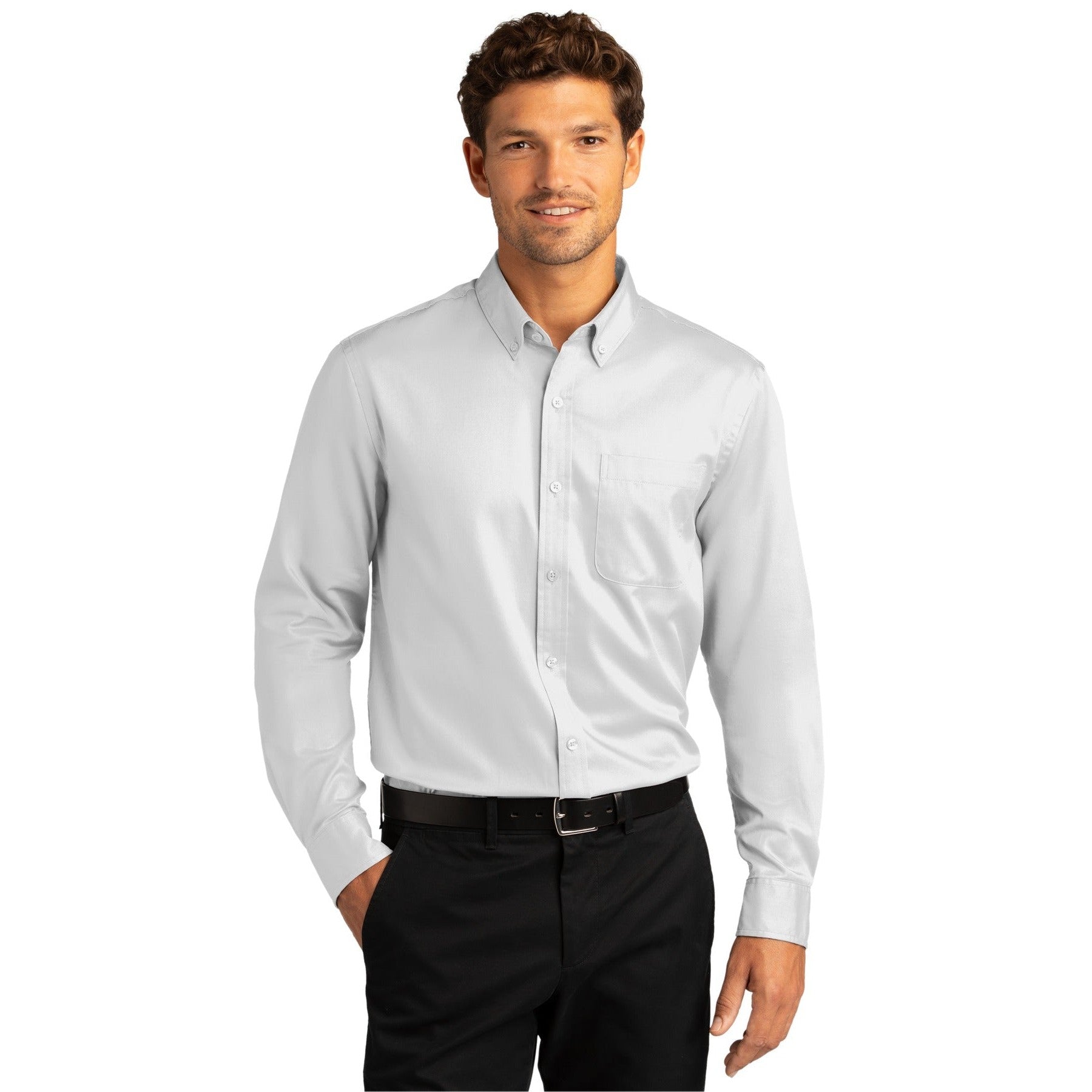 Port Authority-Port Authority® Long Sleeve SuperPro React™ Twill Shirt. W808-MedTech-17